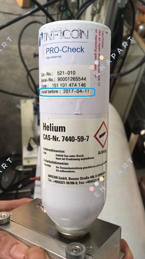 521-010 Helium replacement gas cartridge