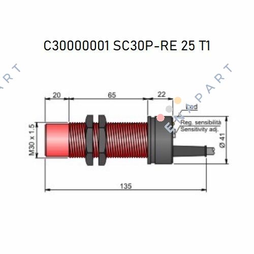 SC30P-RE25 T1 Sensore capacitivo