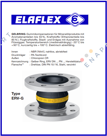 14126608 / ERV-G 100x150.16 Configurator: giunti di dilatazione in gomma ERV