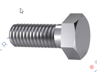 01210100090 (pack x100) Vite a testa esagonale DIN 933 in acciaio zincato 8.8 M10X90/S=17