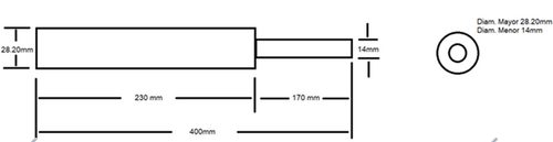 Z 10 28 0150 0 0470 WG35 WG35 00250N /5/Si (Z10-28ST-06985) Molla a gas a tensione