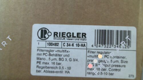 100482 / C 34-K 10-HA Filtro regolatore