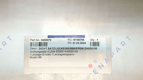 0405076 Kit di riparazione Seal set E0205 per valvola DN020-DN100